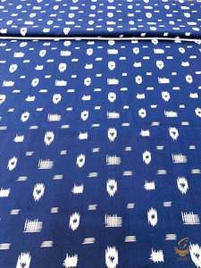 Cotton: Cotton printed fabric in nevi blue colour (per meter) 110cm width