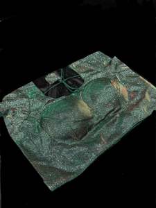 Blouse: Green color Shimmery work padded blouse (extra fabric inside to expand the size)back hook open