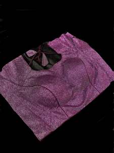 Purple color Shimmery work padded blouse (extra fabric inside to expand the size&hellip;