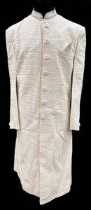 (Video clip attached )Cream color heavy embroidery work all over with hand work &hellip;