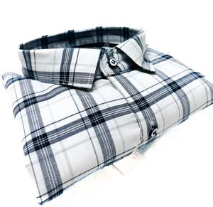 Shirts: Cotton based beautiful mat look check print Shirt