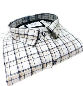 Cotton based beautiful mat look check print Shirt