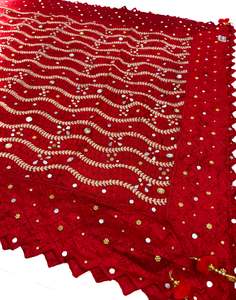 Phulkari Dupatta: Pure chiffon based very Heavy work Phulkari dupatta all over stone work and mirror