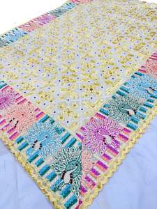 Pure chiffon based very Heavy work Phulkari dupatta all over stone work and mirror