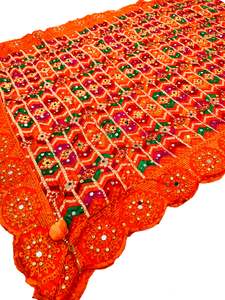 Pure chiffon based very Heavy work Phulkari dupatta all over stone work and mirror