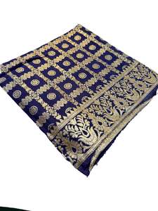 Plain Dupatta: Soft Banarasi zari work dupatta