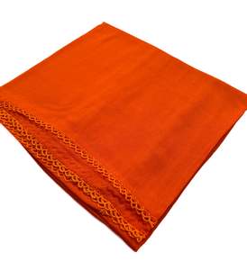 Plain Dupatta: Pure chiffon based soft plain & thread work border dupatta