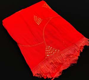 Embroidered Dupatta: Pure chiffon based embroidery design with sequins work dupatta