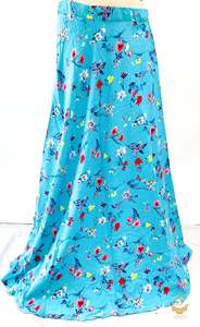 Skirts: Skyblue beautiful floral print soft fabric multi flared skirts