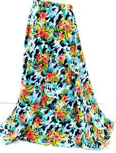 Skirts: multicolour beautiful floral print soft fabric multi flared skirts