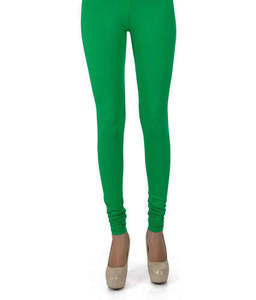 Stretchable Leggings Or Tights In Parrot Green Colour Standard Size