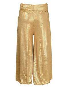 Leggings Or Tights: Golden shimmery lycra stretchable plazo
