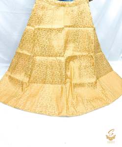 Golden Beige colour Brocade Silk based big flared skirt (can be styled with Ponc&hellip;