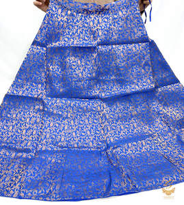 Royal Blue colour Brocade Silk based big flared skirt (can be styled with Poncho&hellip;