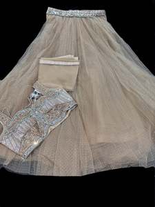 Netting based stones with mirror work designer blouse with shimmery netting heav&hellip;