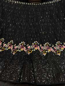 (Video clip attached )Black color Party wear netting based full of sequined and &hellip;