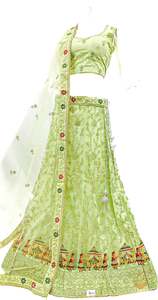Netting Based Designer Lehnga