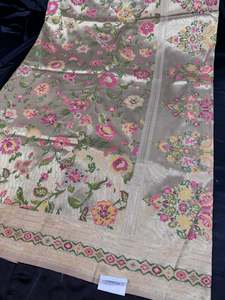 Banarasi silk beautiful golden zari saree
