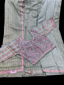 Georgette base all over sequined work beautiful saree with embroidery border and&hellip;