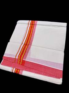 Woven Cotton Kerala Mundu / Dhoti in off White ( 4mtrs )
