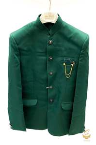 Mens Suit: Dark green colour Jodhpuri Suit for Men