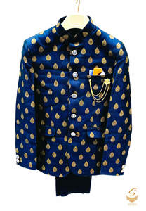 Mens Suit: Nevi Blue colour Jodhpuri Suit for Men