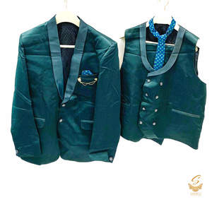 Dark forest green colour Mens 4 Piece suit