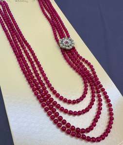 Sherwani Necklace Moti Mala: Pearls beautiful mala for groom sherwani