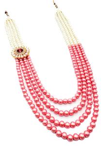 Sherwani Necklace Moti Mala: Kundan with Pearls beautiful mala for groom sherwani
