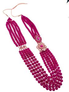 Sherwani Necklace Moti Mala: Kundan with Pearls beautiful mala for groom sherwani