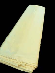 Crape: Naples Yellow color Pure and soft Crepe Silk Fabric (per meter)