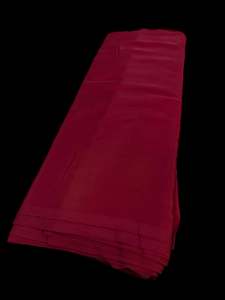 Crape: Dark Maroon color Pure and soft Crepe Silk Fabric (per meter)