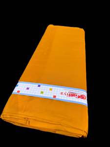 Harvest Gold color Pure and soft Crepe Silk Fabric (per meter)