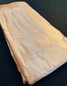 Japanese Satin: Beige Gold colour Japanese Satin Silk beautiful soft fabric(Per meter) 112cm width