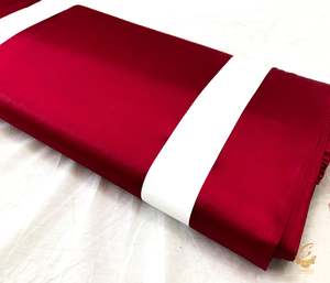 Japanese Satin: Dark ruby colour japanese satin (per meter) 126cm width