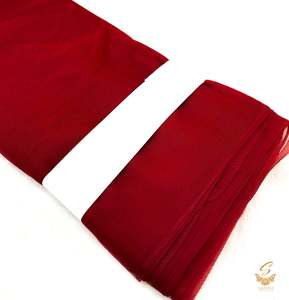 Netting: Dark MAroon colour netting Fabric (per meter) 146cm width