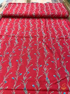 Maroon colour Rayon based Digital Print beautiful soft fabric(Per meter) 116cm width