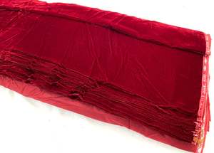 Velvet Fabric: Dark Deep MAroon colour velvet fabric (per meter) 117 cm width