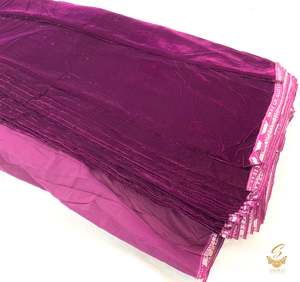 Velvet Fabric: Dark Purple colour velvet fabric (per meter) 117 cm width