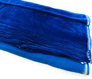 Velvet Fabric: Dark Zaffre Blue colour velvet fabric (per meter) 117 cm width