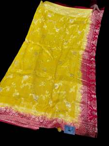 Yellow & Red color Beautiful Saree with contrast color border & Pallu with beaut&hellip;