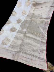 Cream color Beautiful Very Soft Pure Dola Silk Beautiful Saree (very soft to set&hellip;