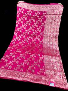 Very Very Soft Pure Brocade Banarasi Beautiful Saree (very soft to set the pleates)