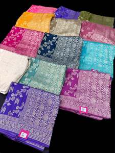 Very Very Soft Pure Brocade Banarasi Beautiful Saree (very soft to set the pleates)