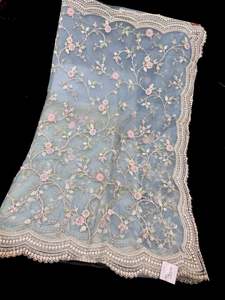 (Video Clip attached ) Baby Blue color Heavy work designer Saree with netting ba&hellip;