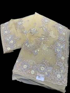 (Video Clip attached )Heavy work designer Saree with netting base fabric and sto&hellip;
