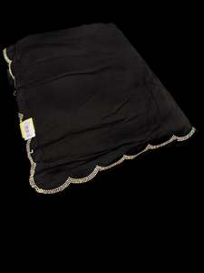 Beautiful stonework border on Soft georgette plain Sarees