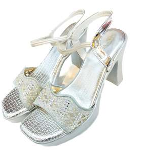 Party Wear Heels Wedge Flats: Crystals and Jerkan stone soft cushioned heels