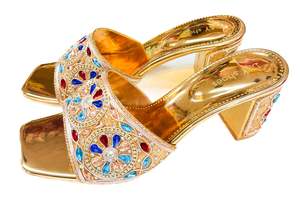 Multi Colored Stone Studded Designer Wedge