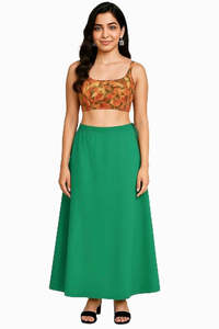 Green color cotton Petticoat